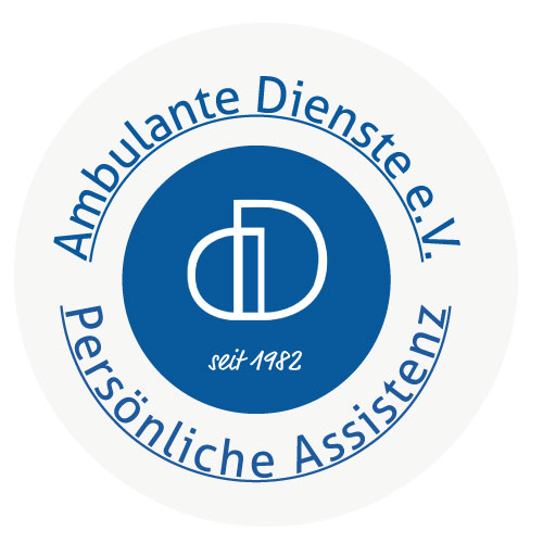 Ambulante-Dienste-eV-Muenster Logo von „ambulante dienste e.v. persönliche assistenz“ mit dem Gründungsjahr 1982.