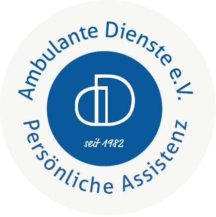 Ambulante-Dienste-eV-Muenster Logo des ambulanten Dienste e.v., der seit 1992 persönliche Assistenzdienste in den Vordergrund stellt.