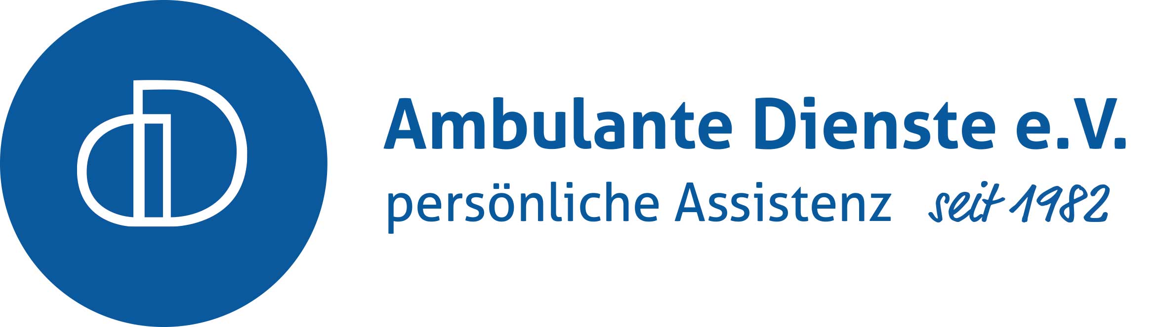Ambulante-Dienste-eV-Muenster Logo des ambulanten Dienste e.v., der seit 1982 den Schwerpunkt auf persönliche Assistenzdienste legt.
